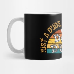 Just a Dude Who Love Dogs Retrostyle Mug